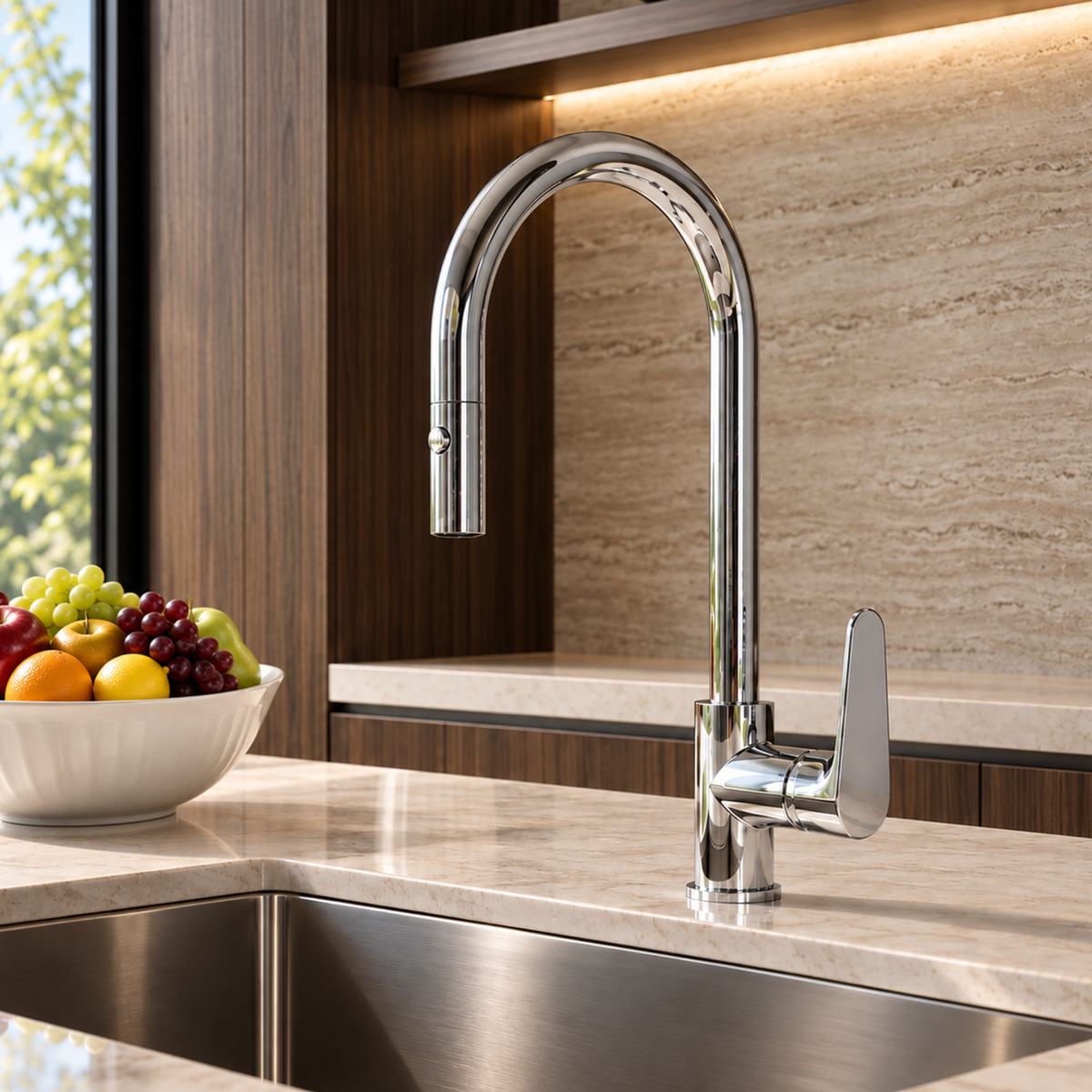 Luxury Kitchen Faucet with Pull-Out Spray - C8