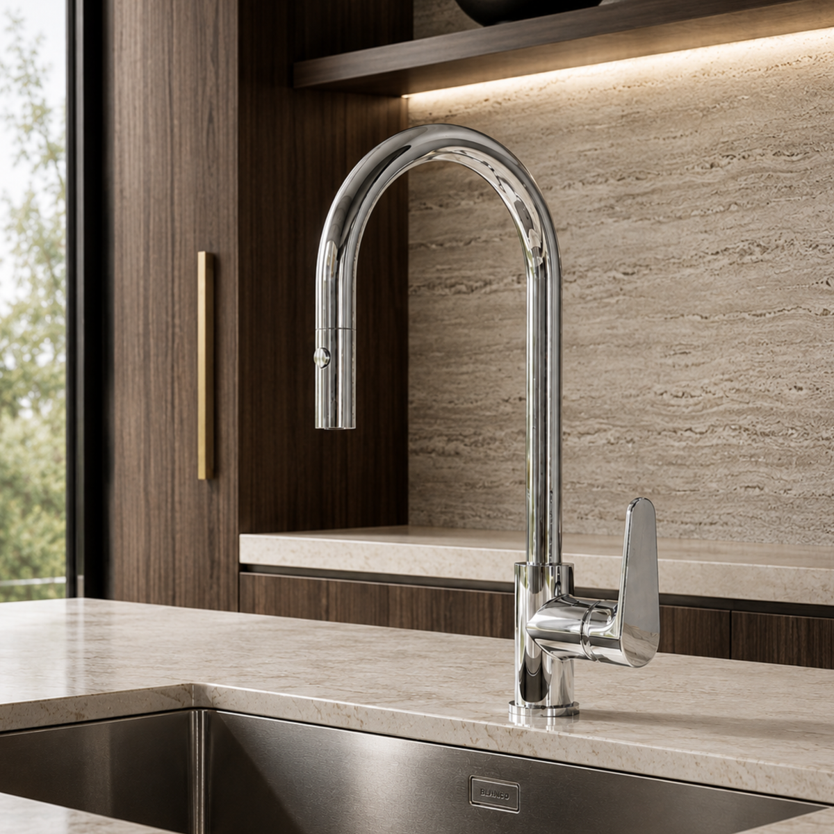 Luxury Kitchen Faucet with Pull-Out Spray - C8