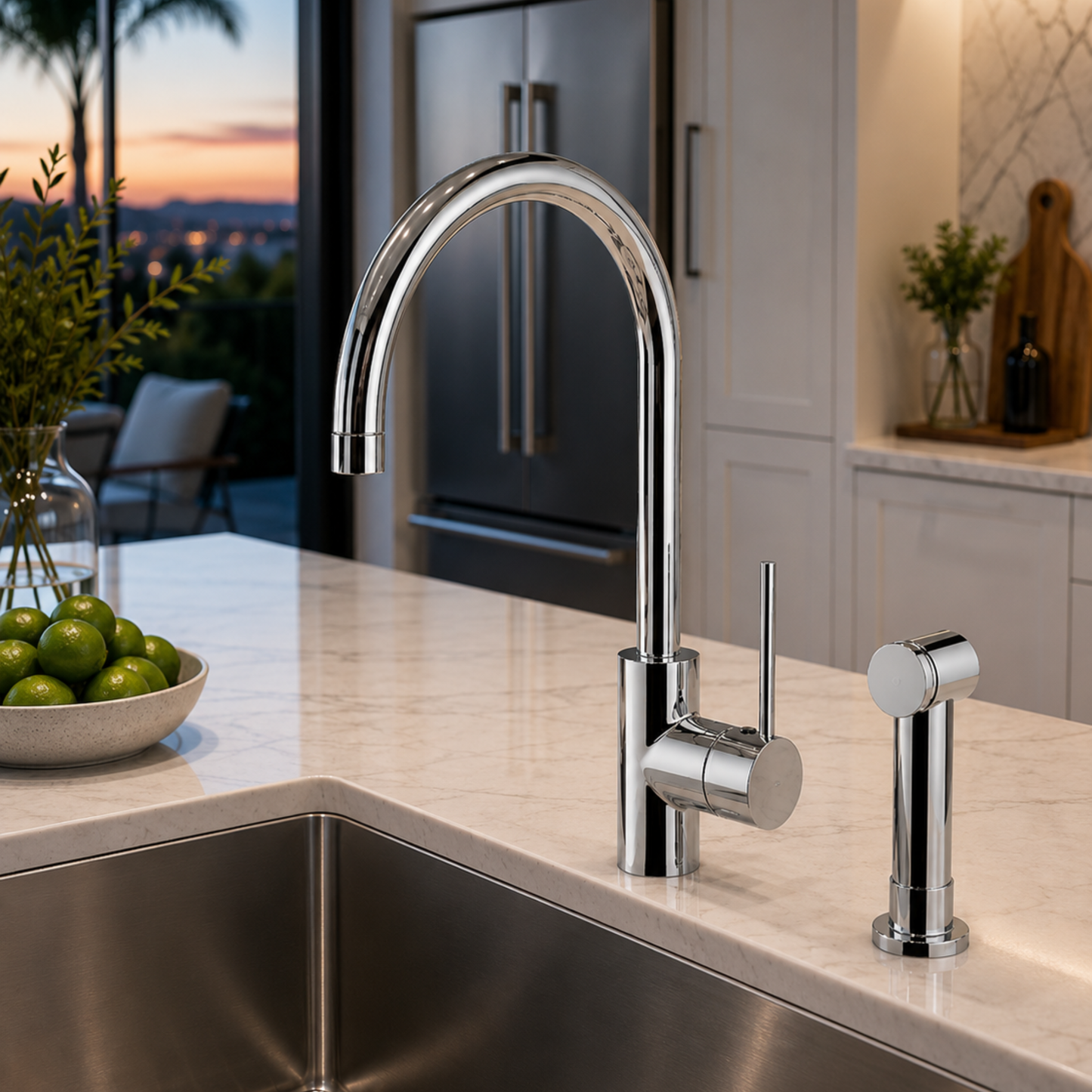 Luxury Kitchen Faucet with Pull-Out Hand Spray - C22