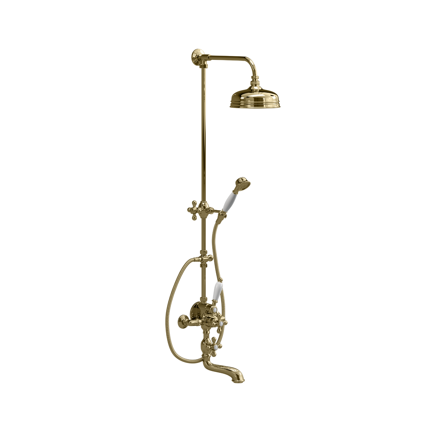 Exposed Thermostatic Rain Shower Head With Handheld Shower - C2