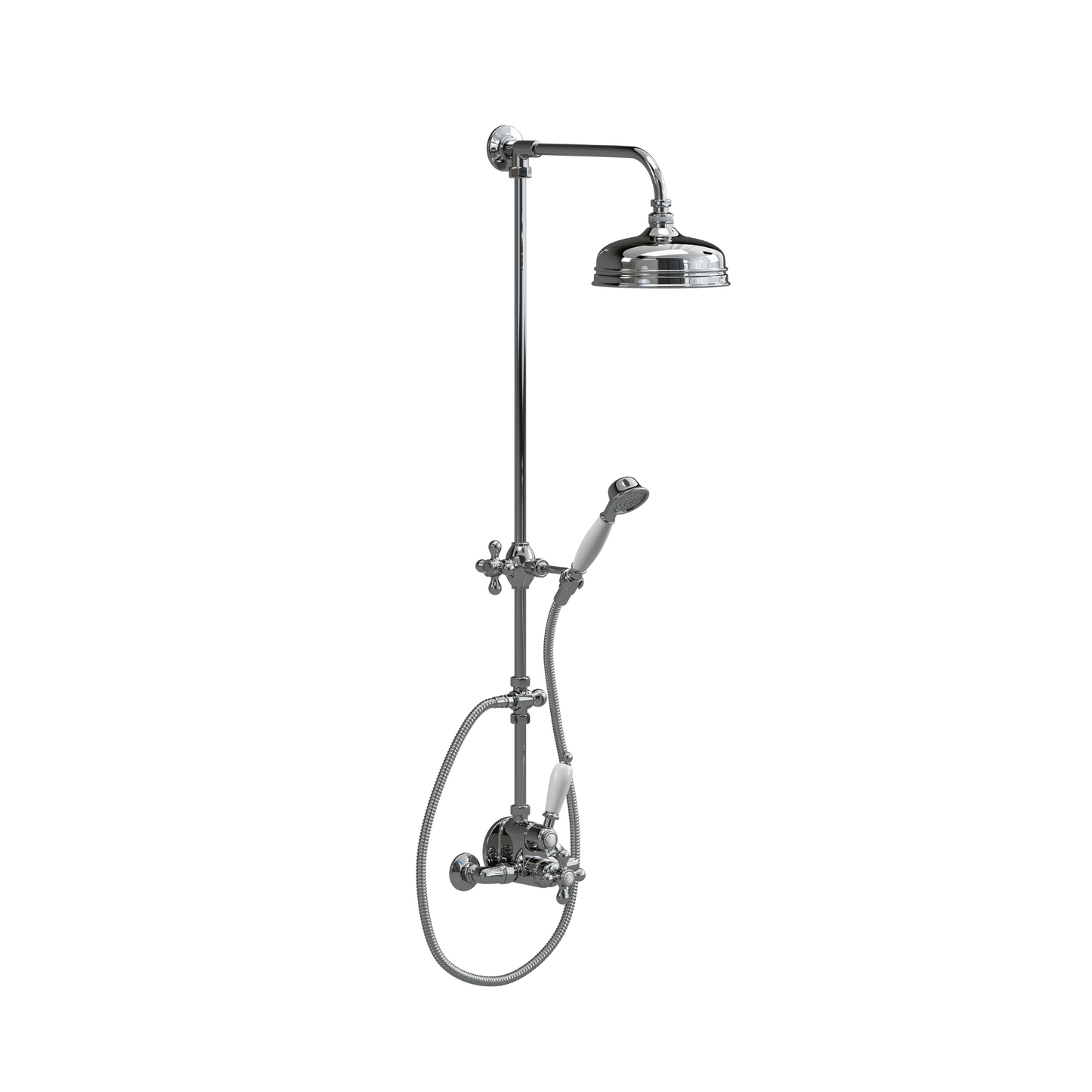 Exposed Thermostatic Rain Shower Head With Handheld Shower - C1