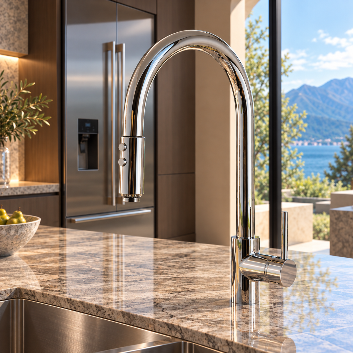 Luxury Kitchen Faucet with Pull-Out Spray - C6