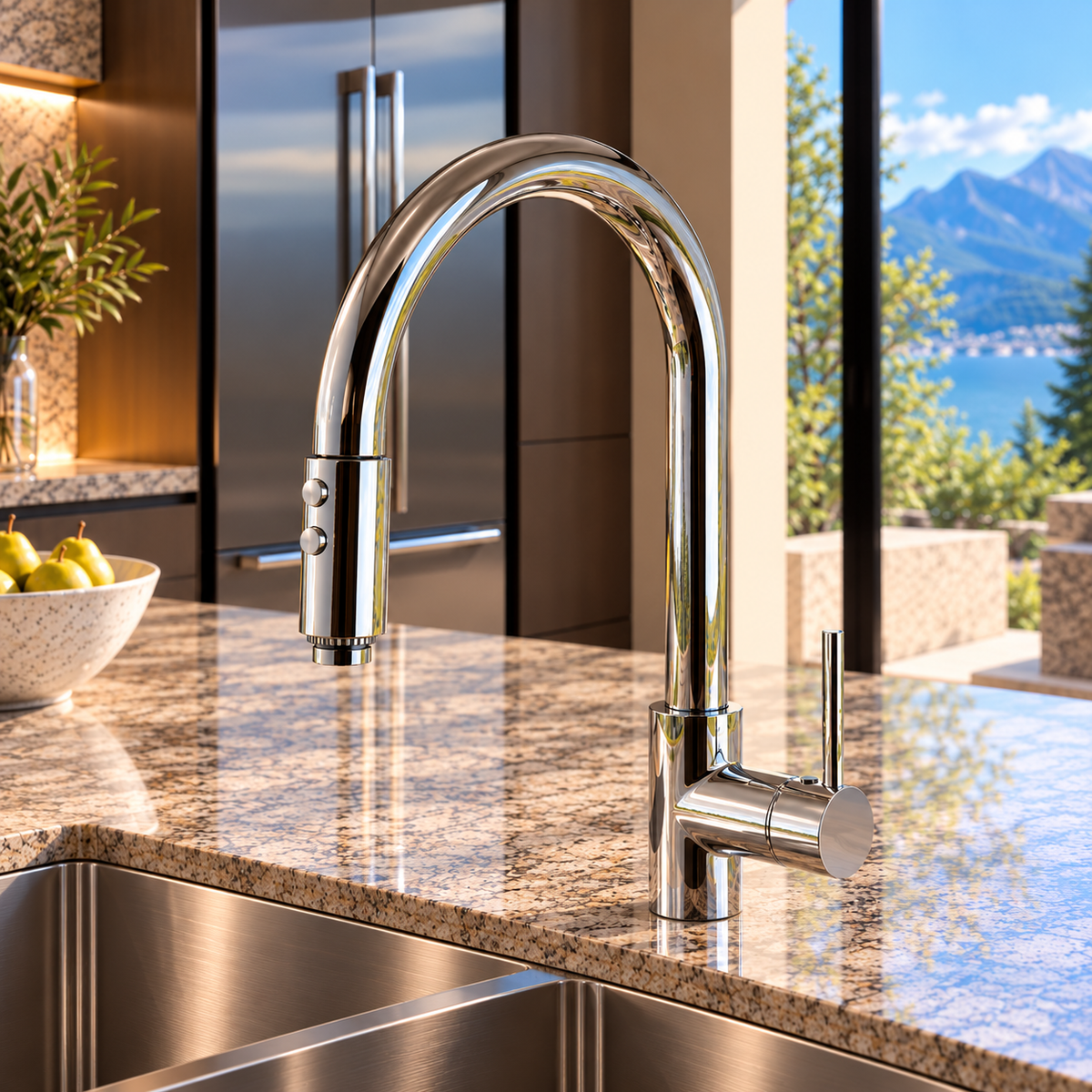 Luxury Kitchen Faucet with Pull-Out Spray - C6