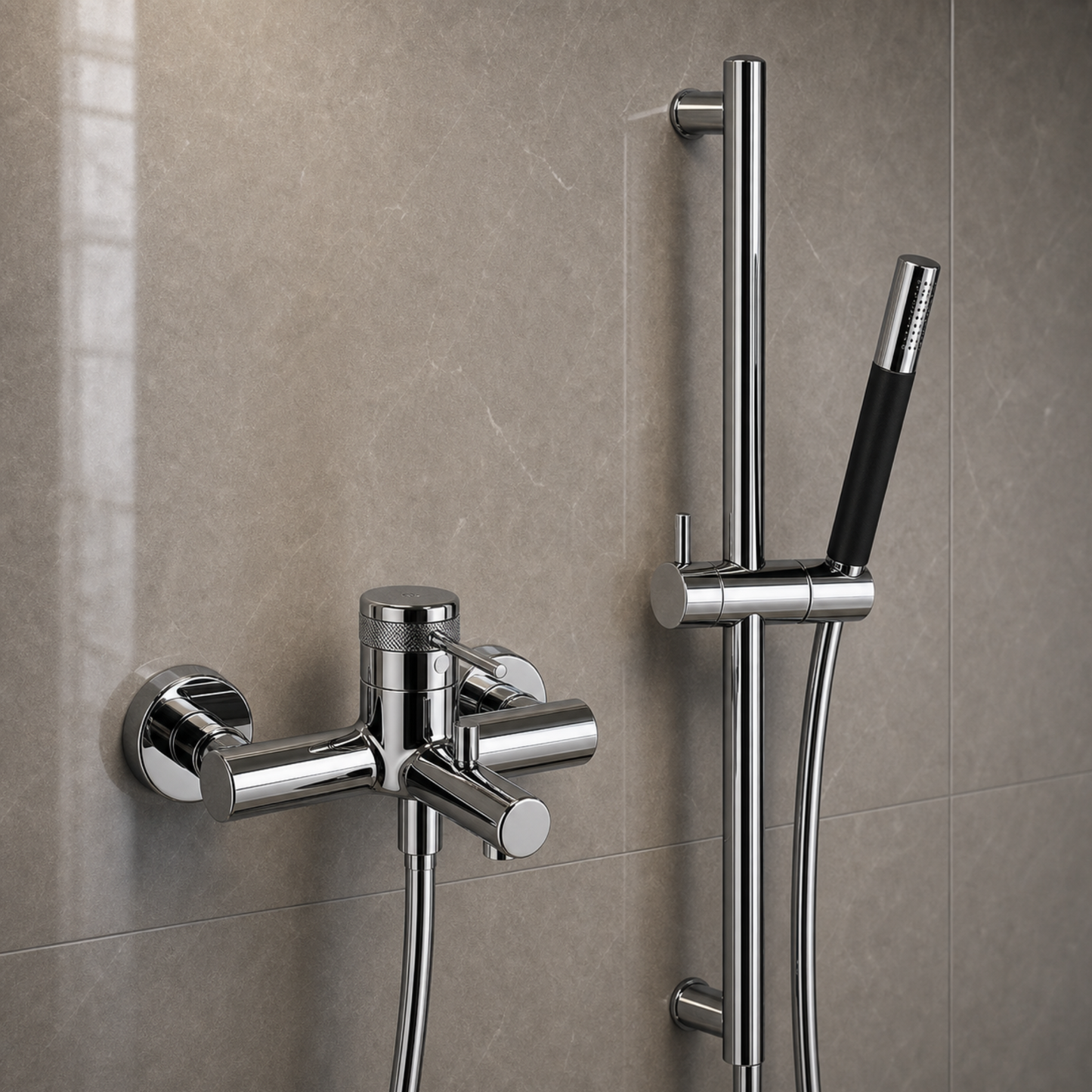 Non-Thermostatic Bath Mixer With Shower Set - C5