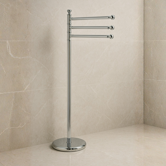 Freestanding Towel Rack with 3 Swivel Arms - C8