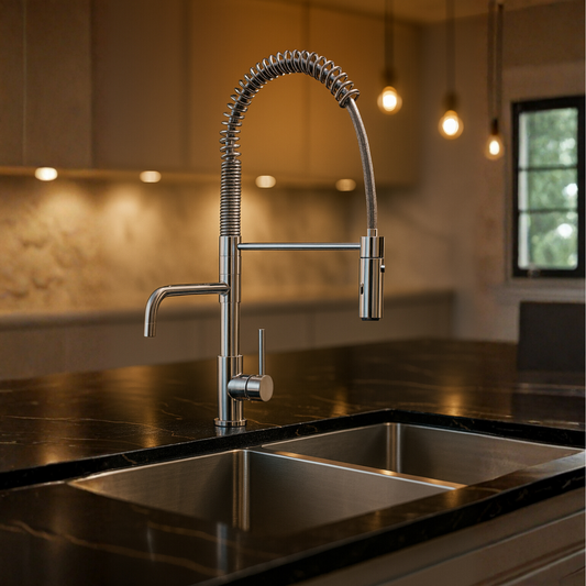 Kitchen Faucet With Pull Down Sprayer, Pre-rinse, and Diverter - C1