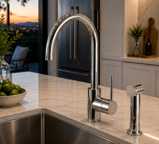 Single Handle Kitchen Faucet with Pull-Out Hand Spray  - C22