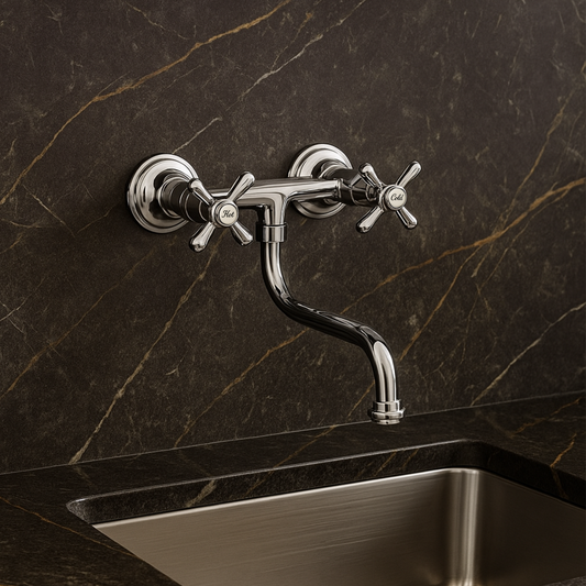 Two Handle Wall Mounted Kitchen Faucet - C26
