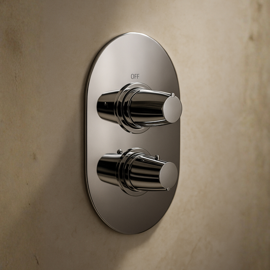 Thermostatic Shower Valve Trim For 1, 2, and 3 Outlet Concealed Valve - O3
